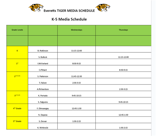 Media Schedule